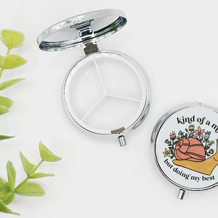 Snail Pill Box, Travel Pill Case for wholesale by Remember November, Inc