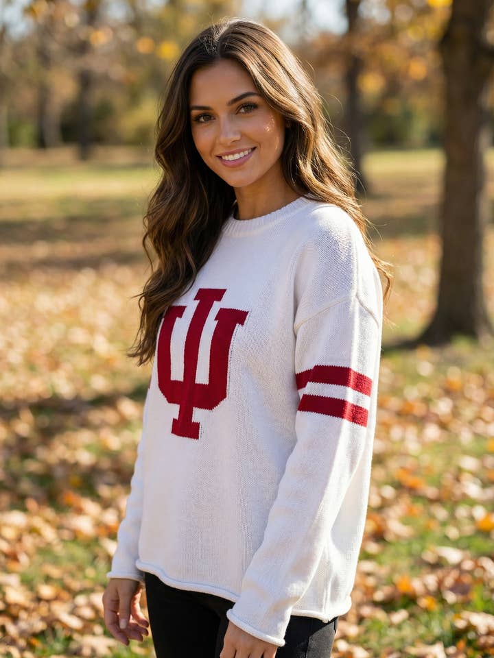 Indiana University Long Sleeve – White Edition for wholesale by Newport Knits