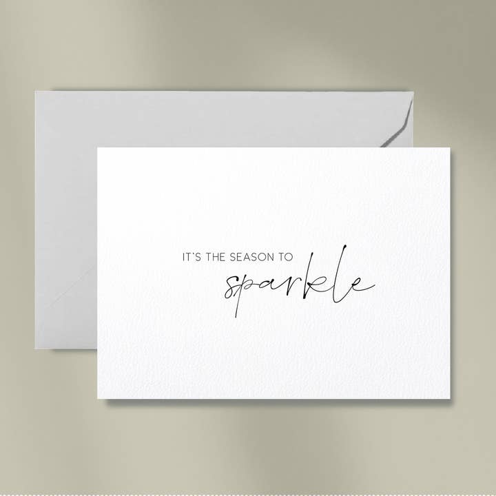 It's the Season to Sparkle | biglietto con busta per la vendita all'ingrosso da parte di Debblschebbl Design Studio