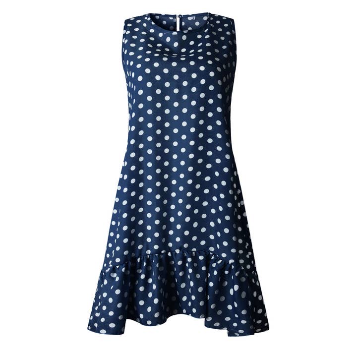 Sharon Tatem Fashion LLC - Wholesale Dress - Women's - Dress Sexy Boho Beach Sundress Women Floral Printed Polka Dot34