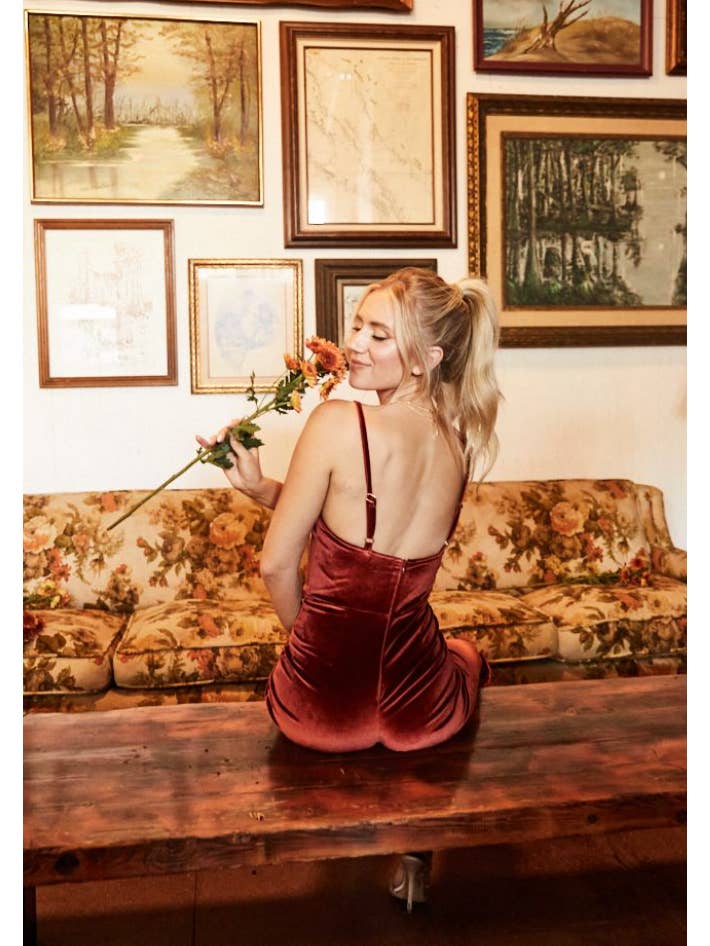 Shades of Rose - Wholesale Jumpsuit - Women's - Brooklyn Velvet Jumpsuit1