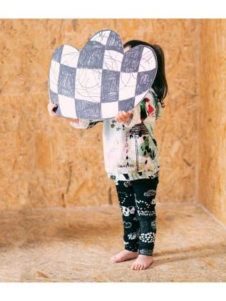 Leggings neri Magic Clouds per la vendita all'ingrosso da parte di Milena & Milenka