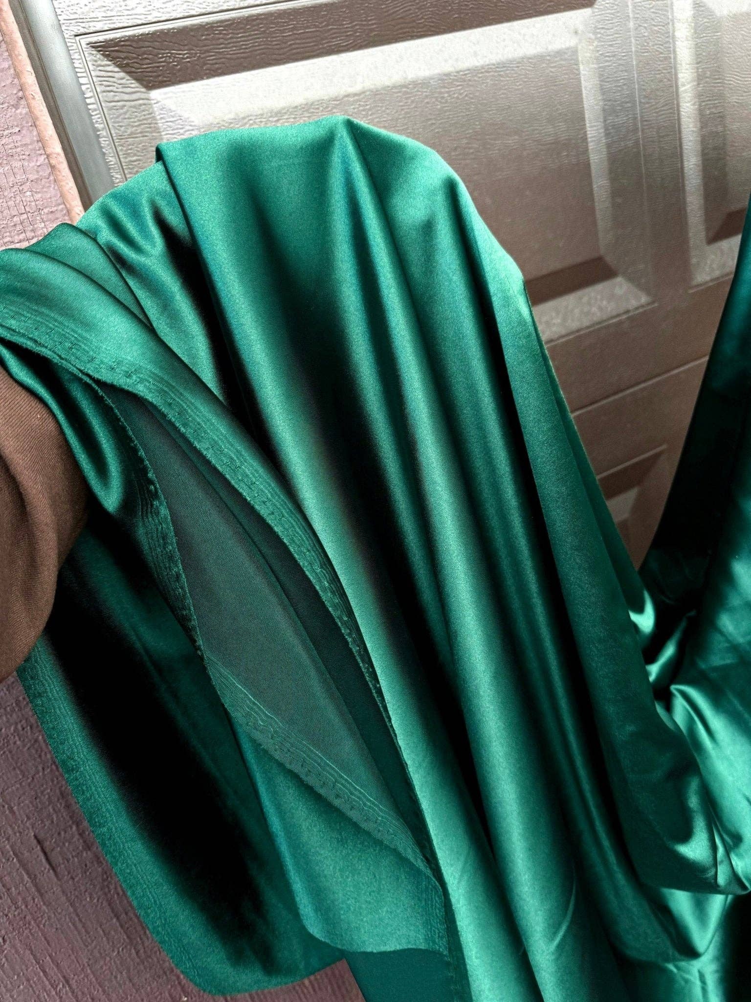 GalaTextile - Wholesale Fabric - Emerald Stretch Nylon Spandex By Yard, 4 way Silky Stretch Bodysuit Material, For Dresses Dancewear Leggings, Heavyweight Satin Spandex8