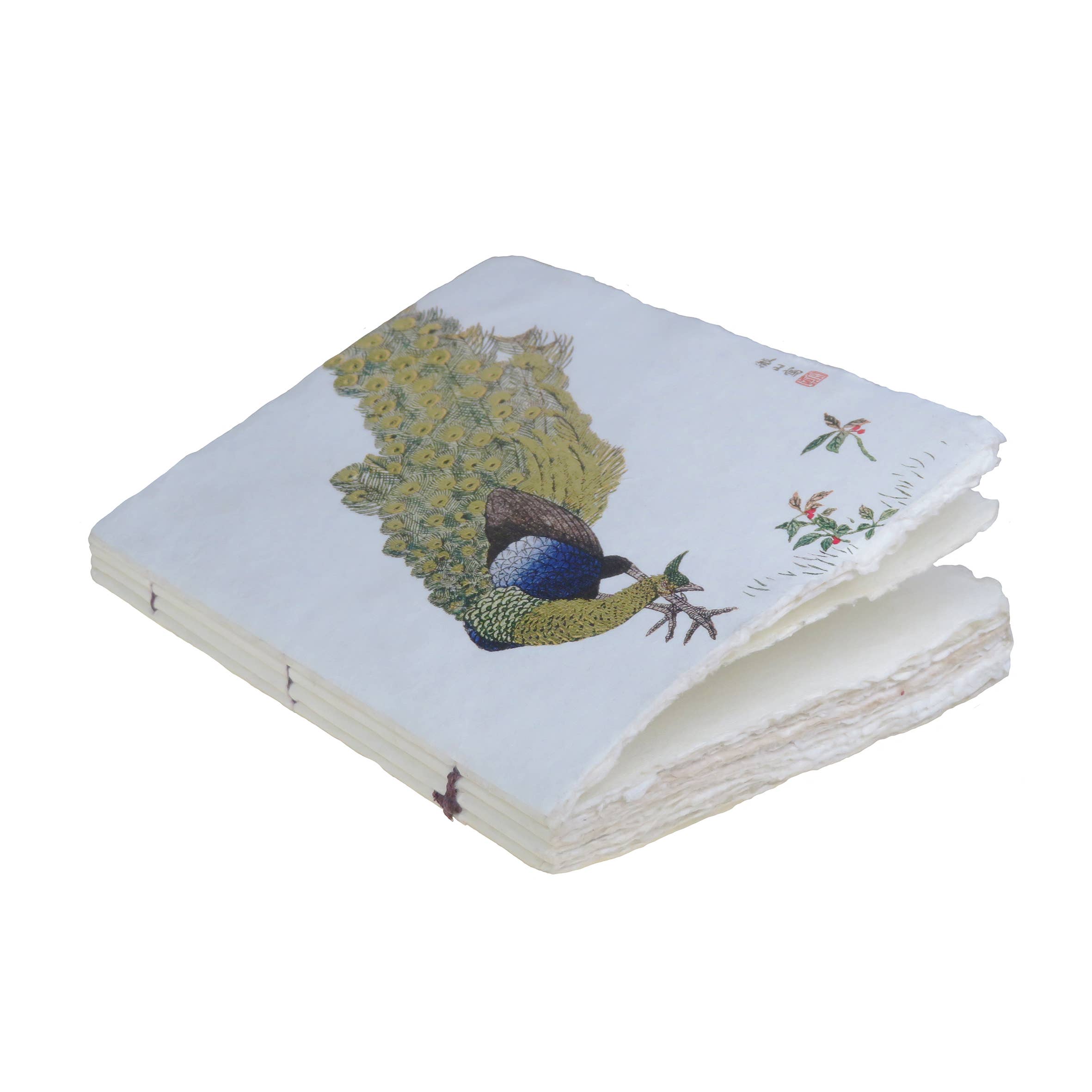 Epigram – wholesale Notebook – Parchment paper notebook with royal bird pattern, peacock, gold4