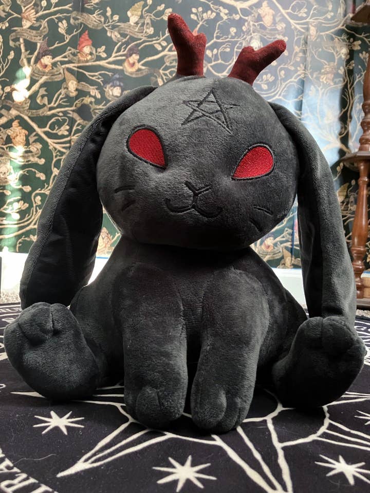 PRE-ORDER: "Beelzebun" - Pickety Pals - Demonic Bunny Plushie for wholesale by The Pickety Witch