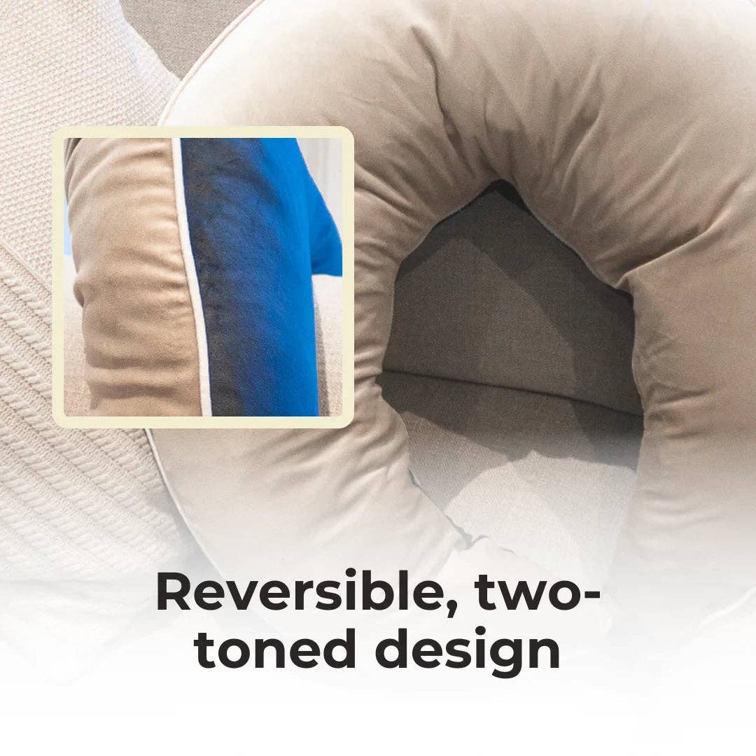 Valari - Wholesale Lumbar Pillow - Premium Velvet - Navy/Beige4