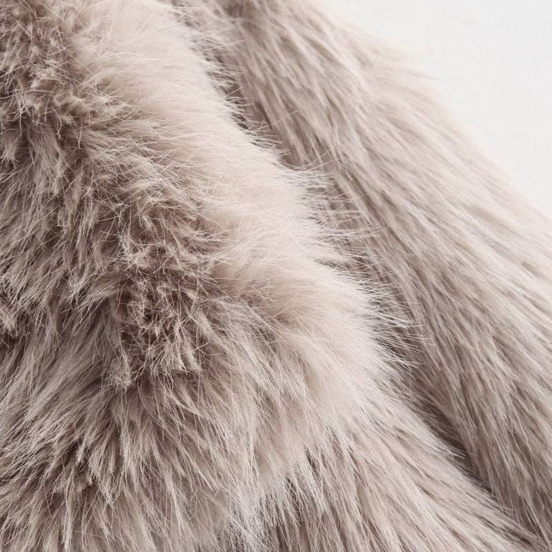 safistyle - Wholesale Fur/Faux Fur Coat - Women's - Loose Faux Fur Collar Coat12