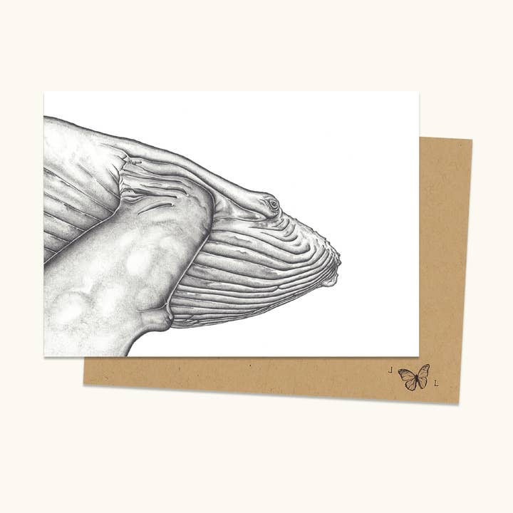 Classic Greeting Card - I see u ( humpback whale) for wholesale by Laura Luke