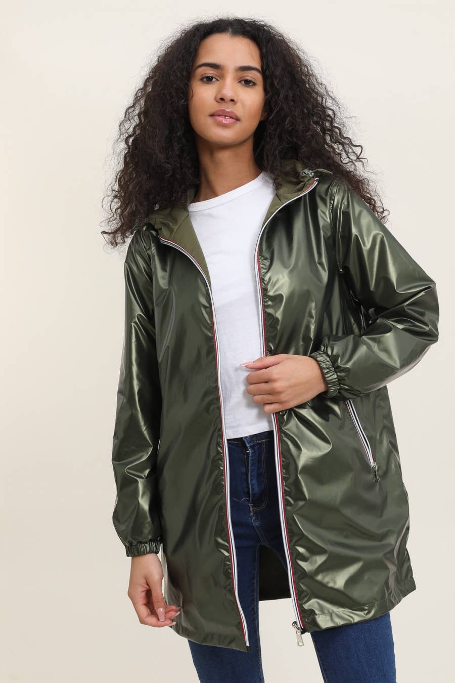 Attrait Paris - Wholesale Raincoat - Women's - Long reversible hooded waterproof jacket33