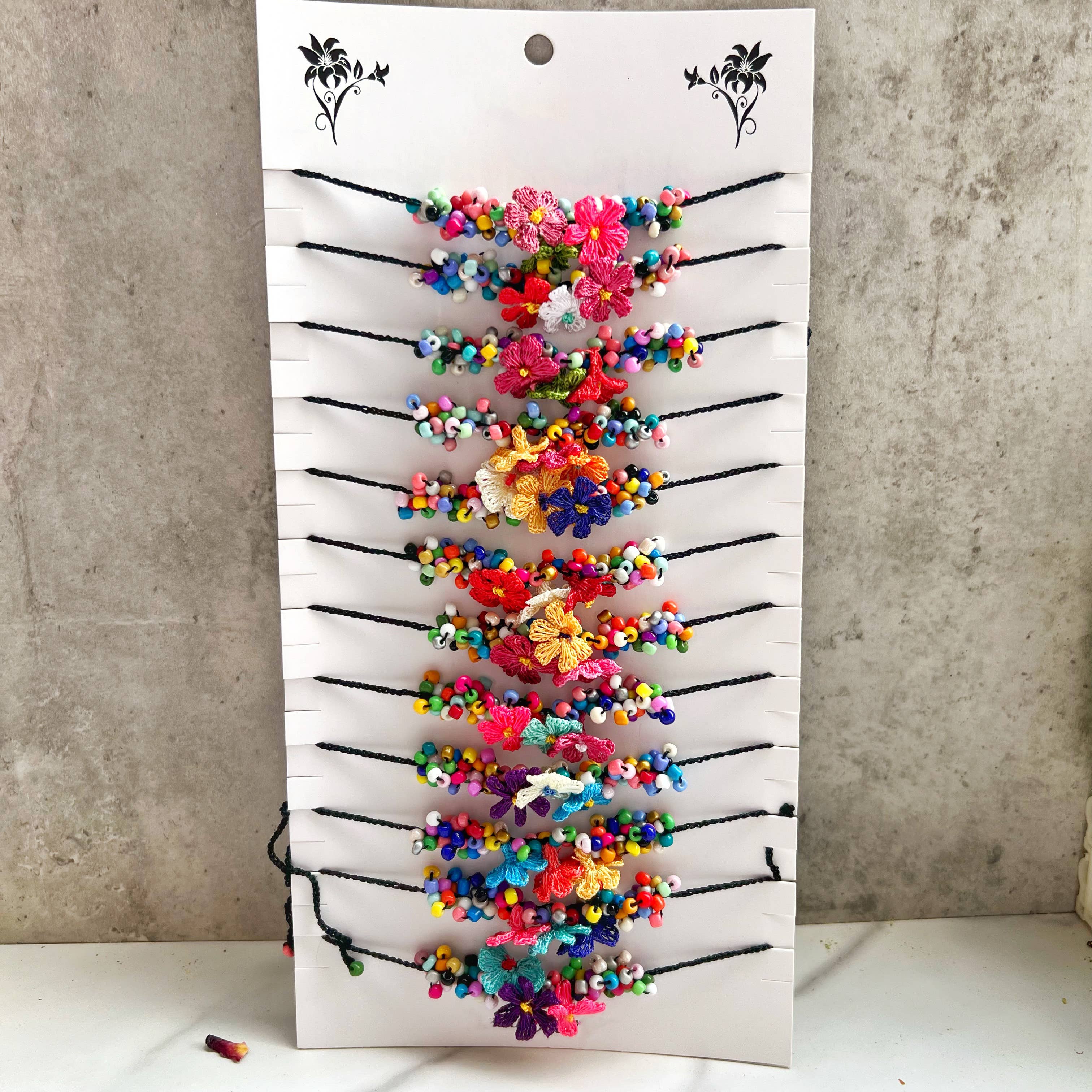 Gypsy Soul - Wholesale Beaded Bracelet - Floral Blossom Crochet Beaded Bracelet/Anklet0