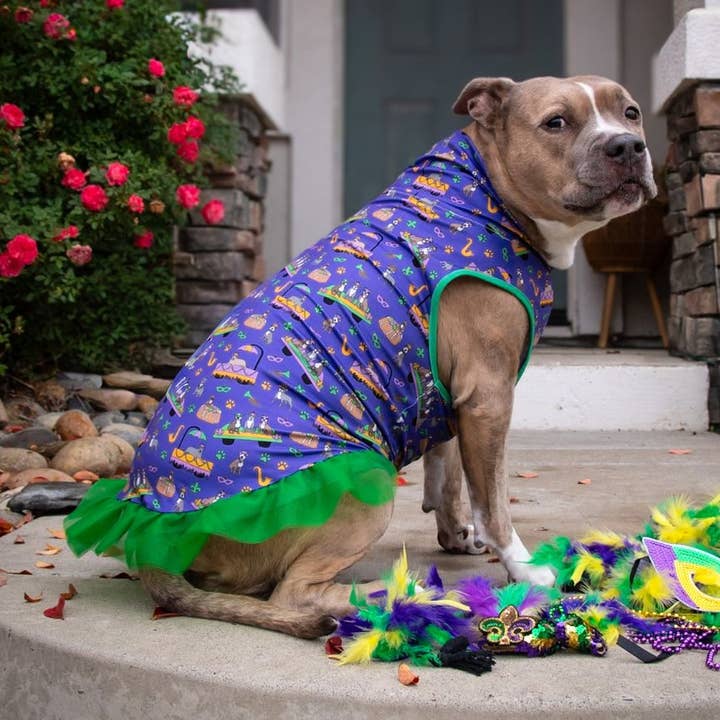 Pittie Gras Parade TUTU for wholesale by Pittie Clothing Co.