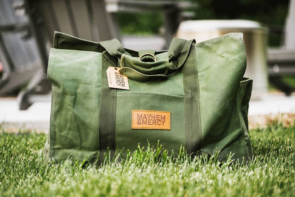 Mayhem & Mercy - Vente Tote bag – unisexe - Sac de transport pour bois de chauffage en toile cirée de qualité supérieure et fourre-tout4