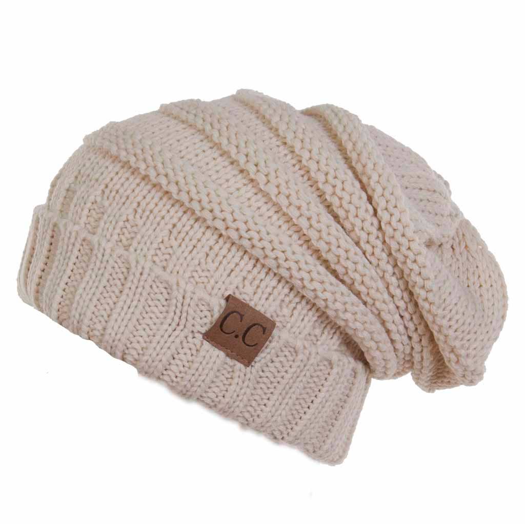 Hana - Wholesale Beanie - Women's - C.C Oversize Slouchy Knitted Beanie20