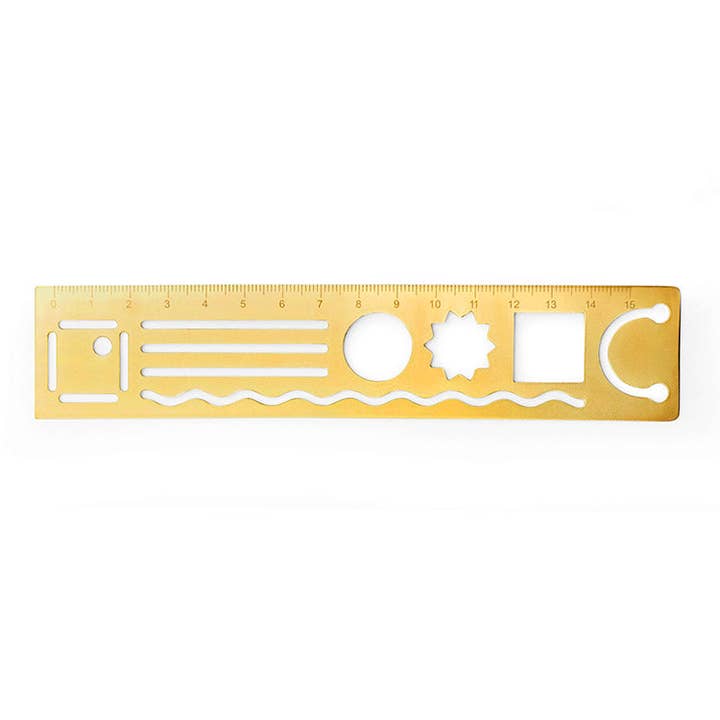 Kikkerland Design Inc - Wholesale Ruler - 3 in 1 Metal Ruler1