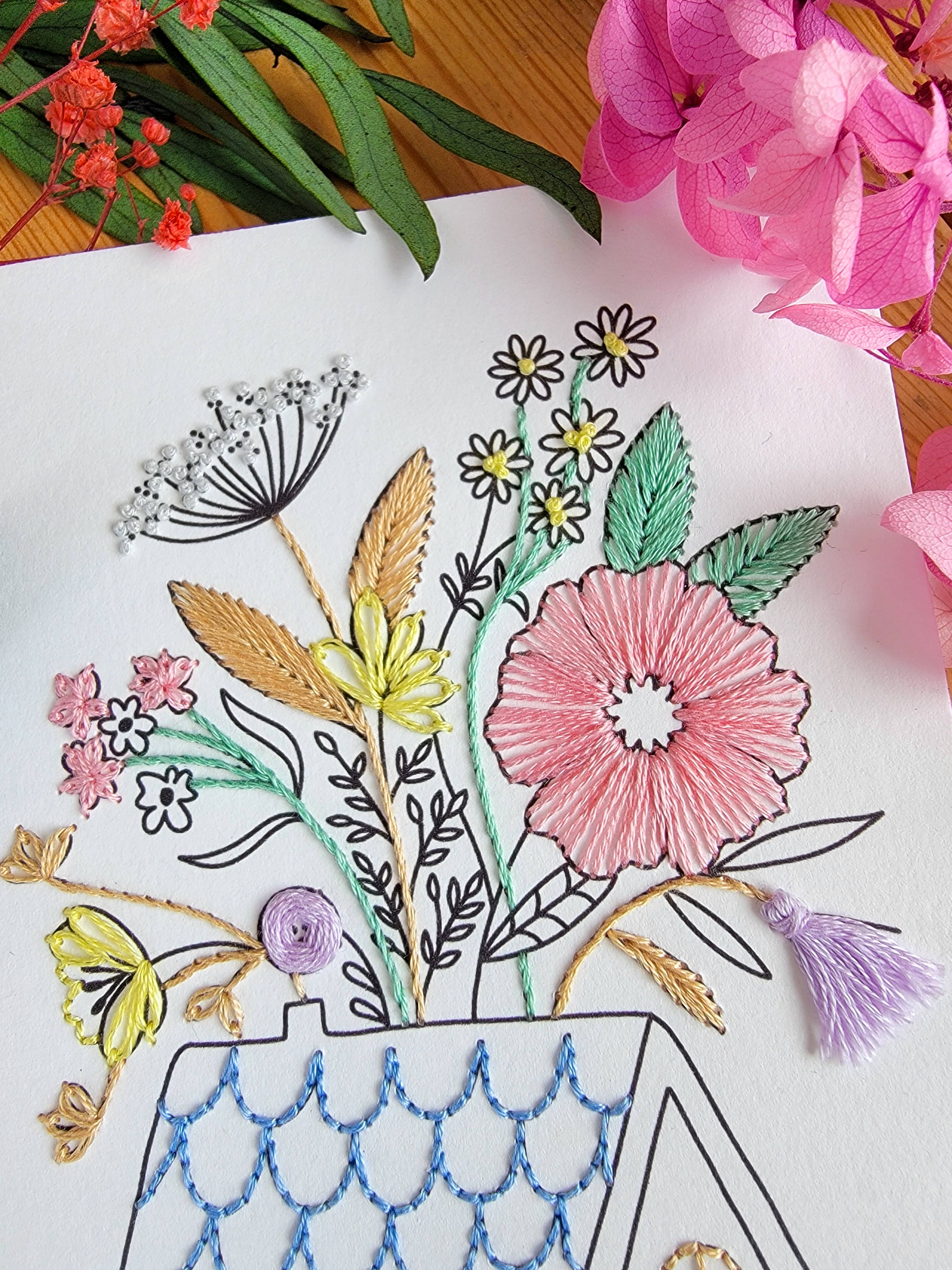 Maison Camomille - Wholesale Embroidery/Cross Stitch Supplies - Embroidery Card – The House1