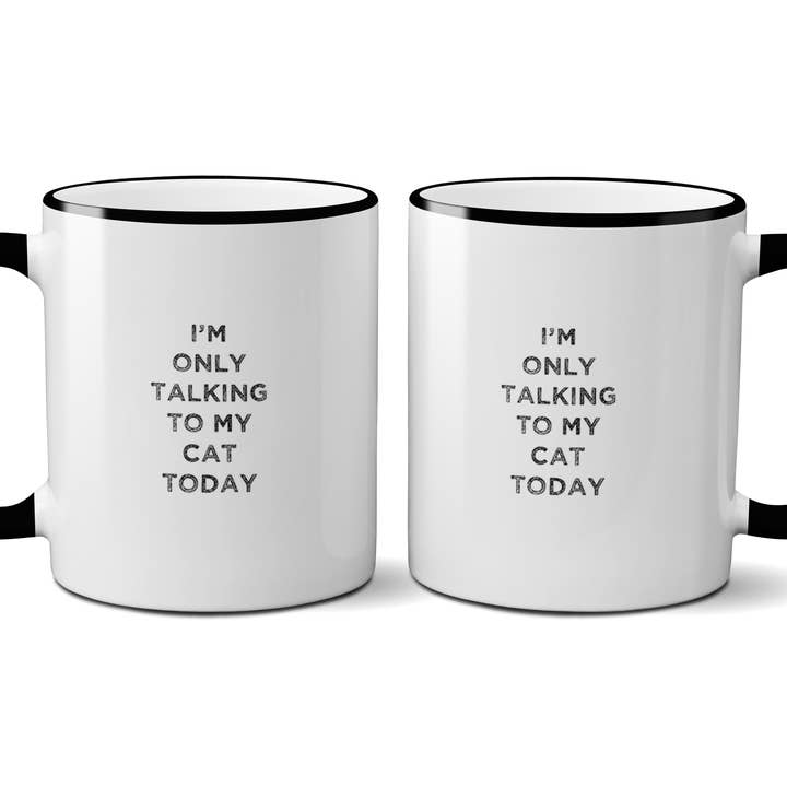 I'm Only Talking To My Cat Today w/Gift Box for wholesale by Quippy Brand
