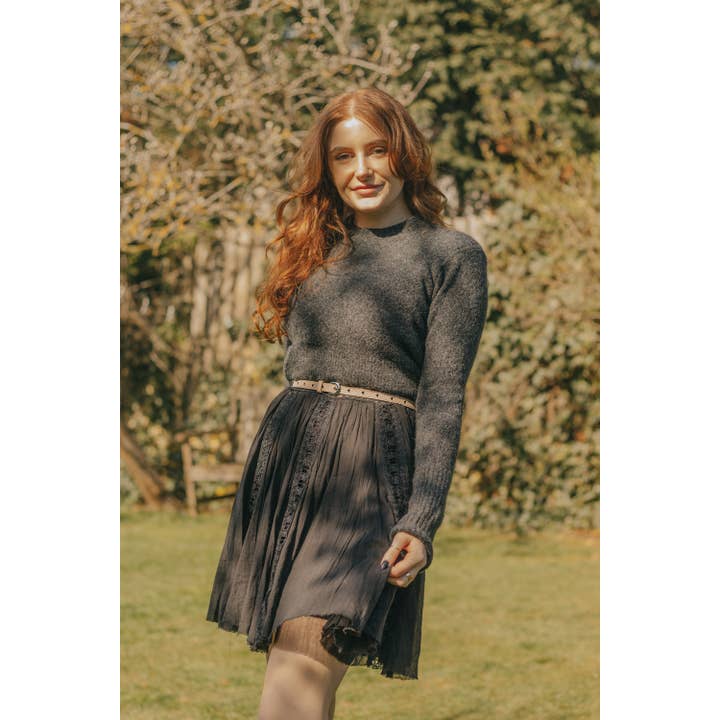 Xander Kostroma – wholesale Belt – Women's – Cream PU Skinny Belt with Heart Holes3