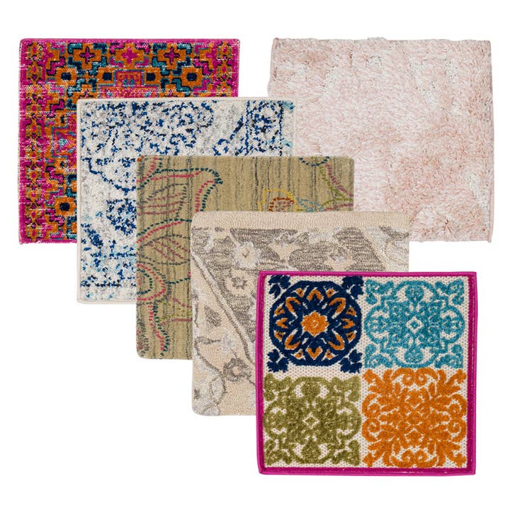 Deluxe Import Trading - Wholesale Floor Mat - Surya Floor Mat - 40x40cm - 6 Assorted Colors