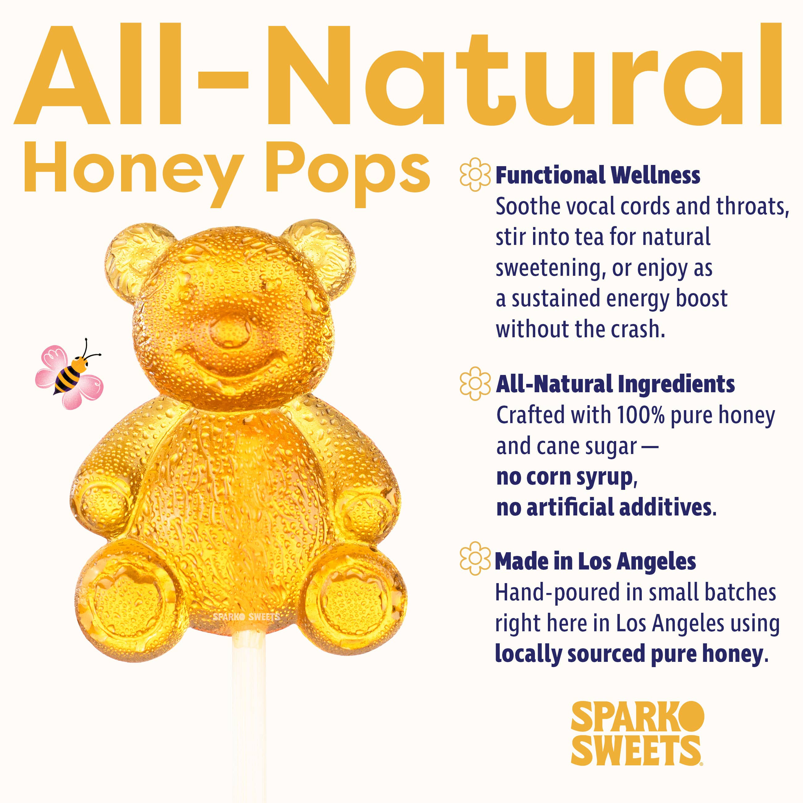Sparko Sweets - Vente Sucettes - Sucettes Honey Bear — 2 po1