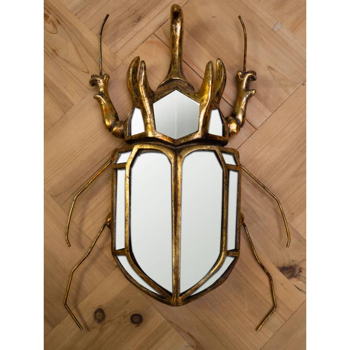 Chehoma USA - Wholesale Wall Mirror - Rhinoceros Beetle Wall Deco With Mirrors