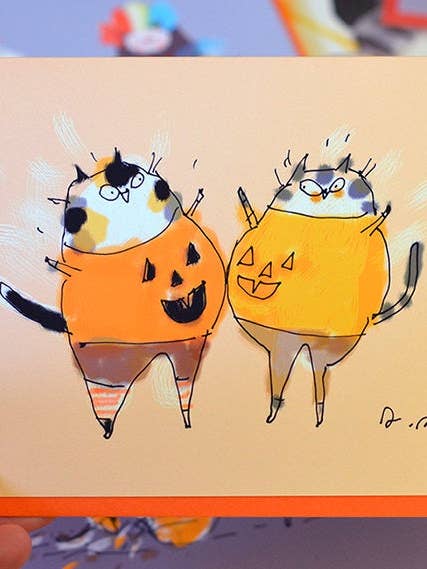 Halloween Kattkort för wholesale av The Dancing Cat