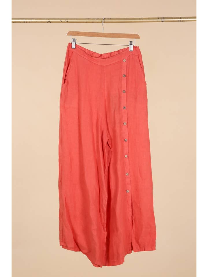 la maison des fibres naturelles – Engroshandel Bukser - Dame – Knapbukser med lige ben 9320 100%LIN13