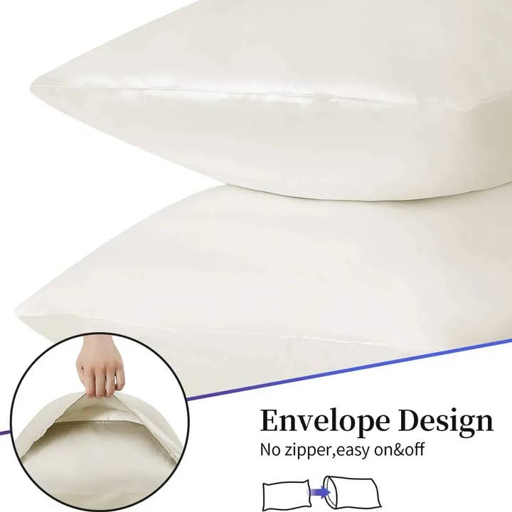 Skinbiome - Wholesale Bedding Pillowcase/Sham - Satin Pillowcases for Hair and Skin (Set of 2)