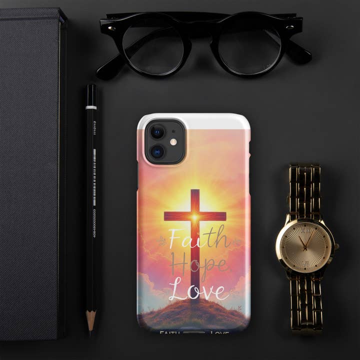 Love, Hope, Faith iPhone Case | Faith Cross Design for wholesale by Grow Your Faith