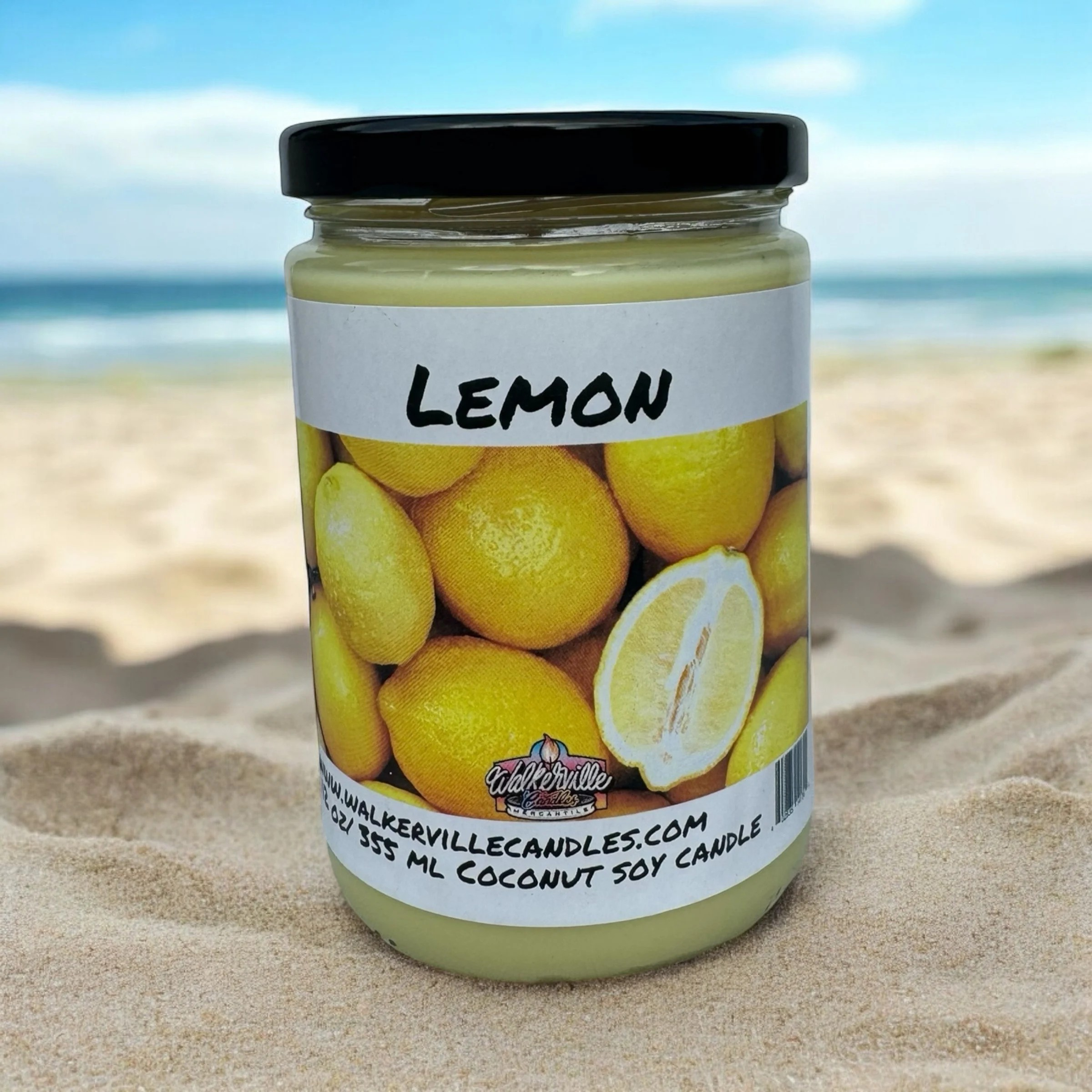Walkerville Candles - Wholesale Jar/Filled Candle - Lemon Eco-friendly 12 oz Coconut Soy Candle5