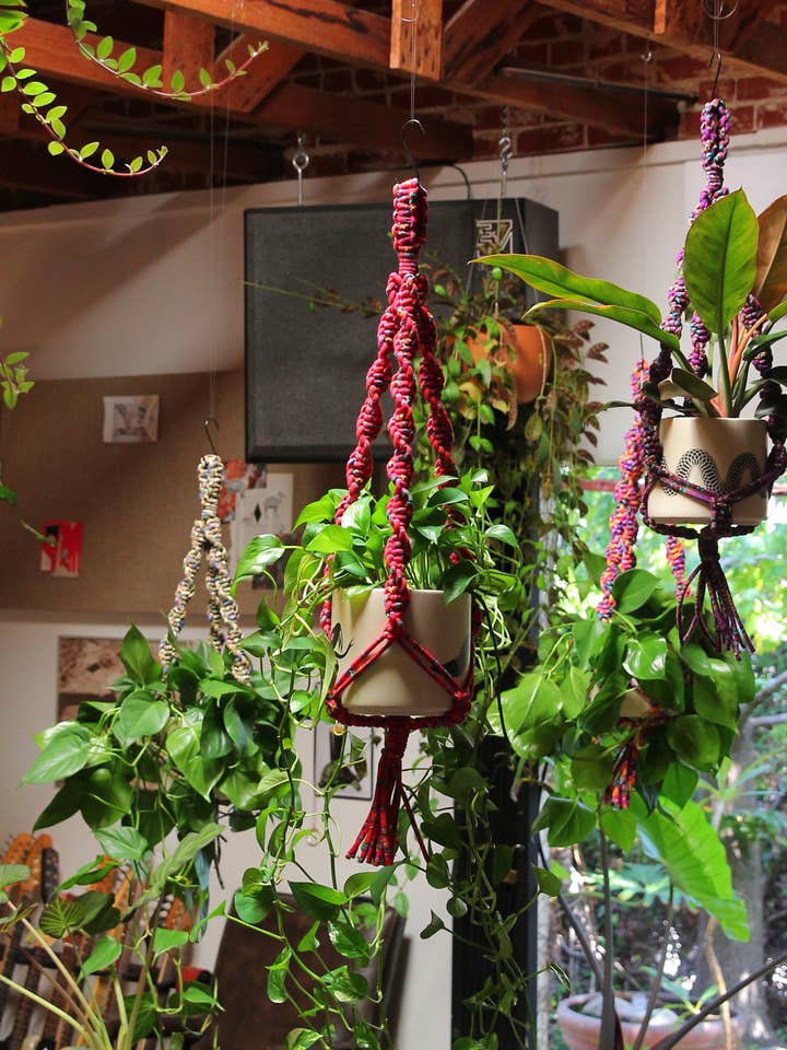 Tribal Plant Hanger - Red for wholesale by Soul of the Party