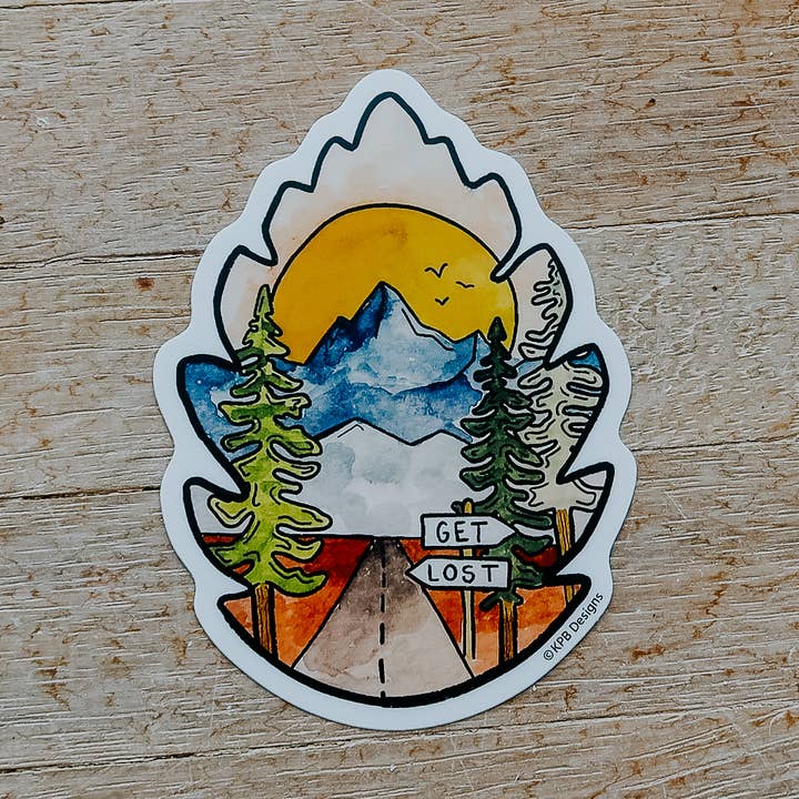 Get Lost Leaf Vinyl Sticker for wholesale by Sticker Girl