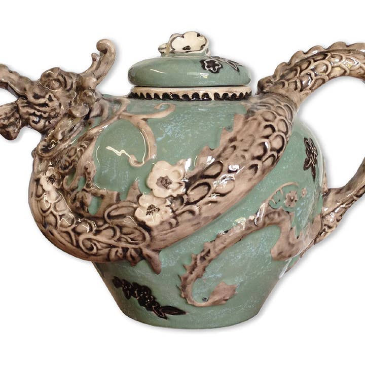 Blue Sky Clayworks - Wholesale Tea Pot - Green Dragon Teapot0