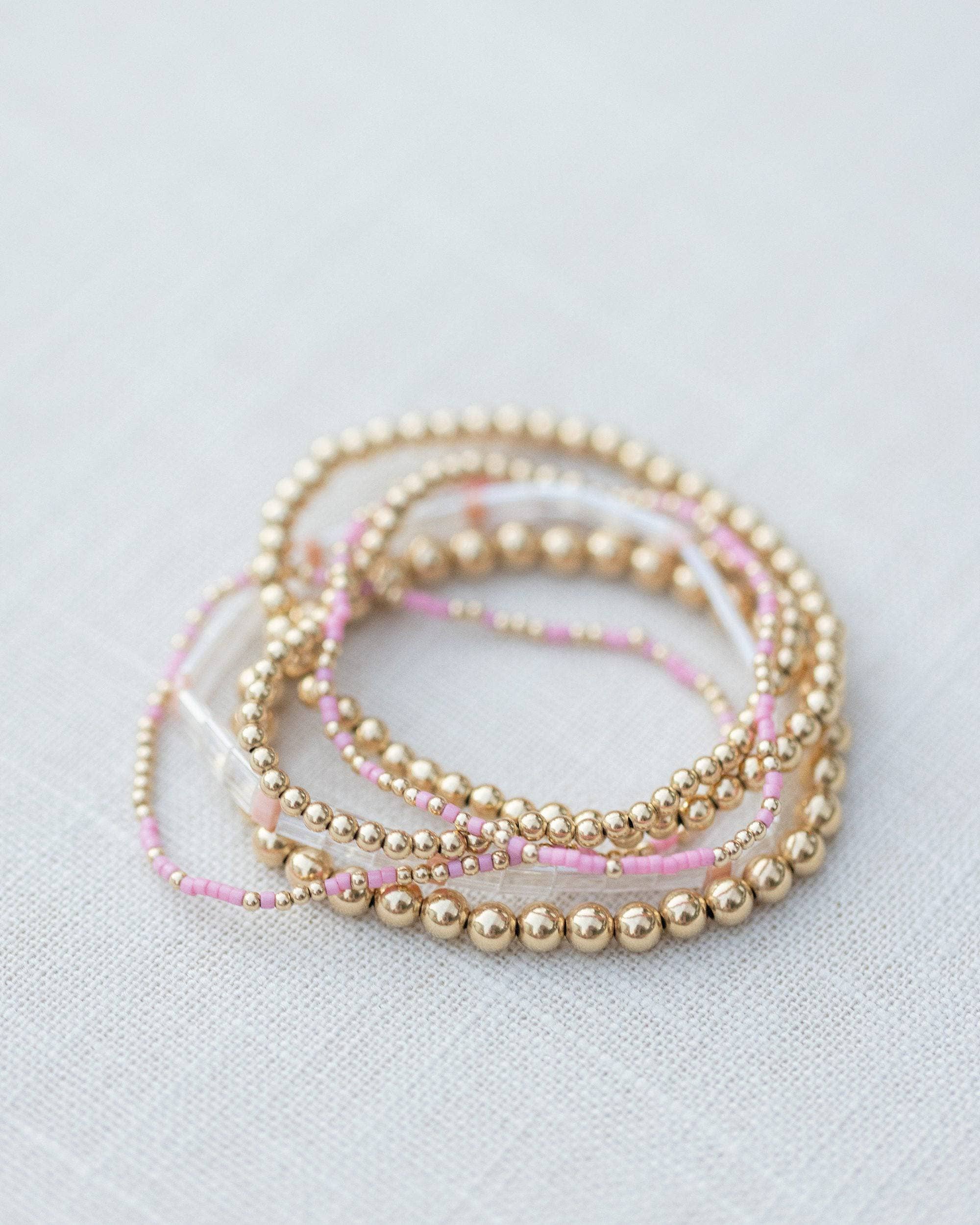 Coast and Cove - Wholesale Beaded Bracelet - Goldie Sprinkle - Pink4