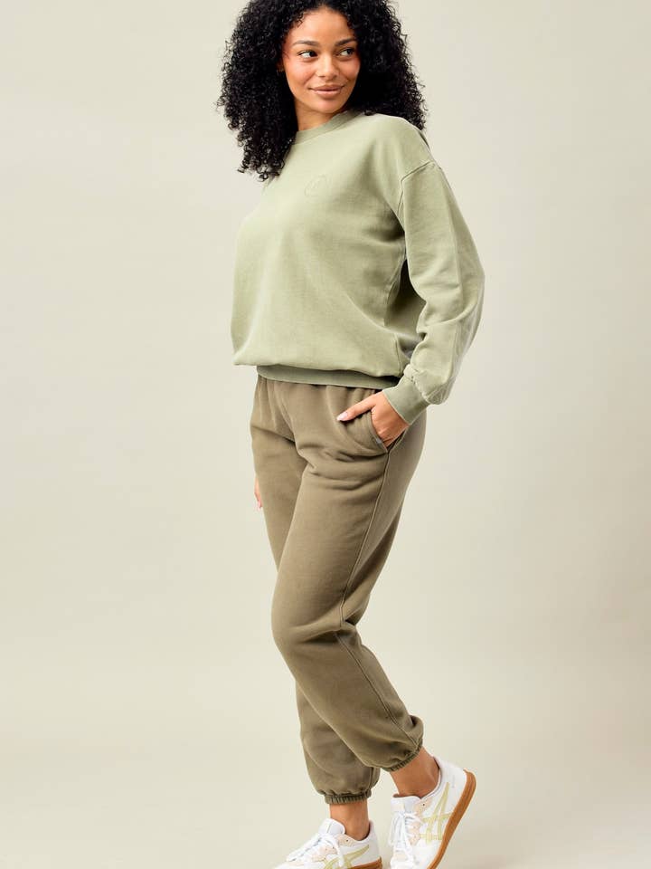Darren & Phillip - Wholesale Sweatshirt - Women's - BFF Soft French Terry Matching Women's Sweatshirt - Olive