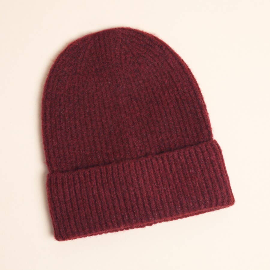 Lisa Angel – wholesale Beanie – Women's – Burgundy Beanie Hat0