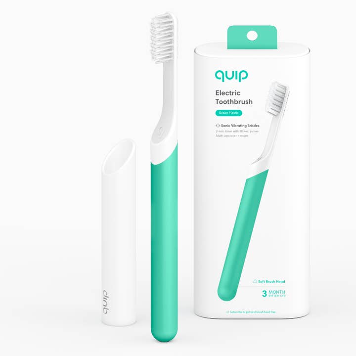 quip - Wholesale Toothbrush - quip Green Plastic Electric Toothbrush