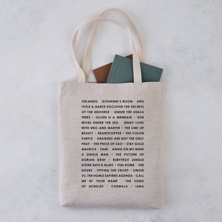 Classic Queer Books Tote Bag for wholesale by Bookishly (No US Import Fees)