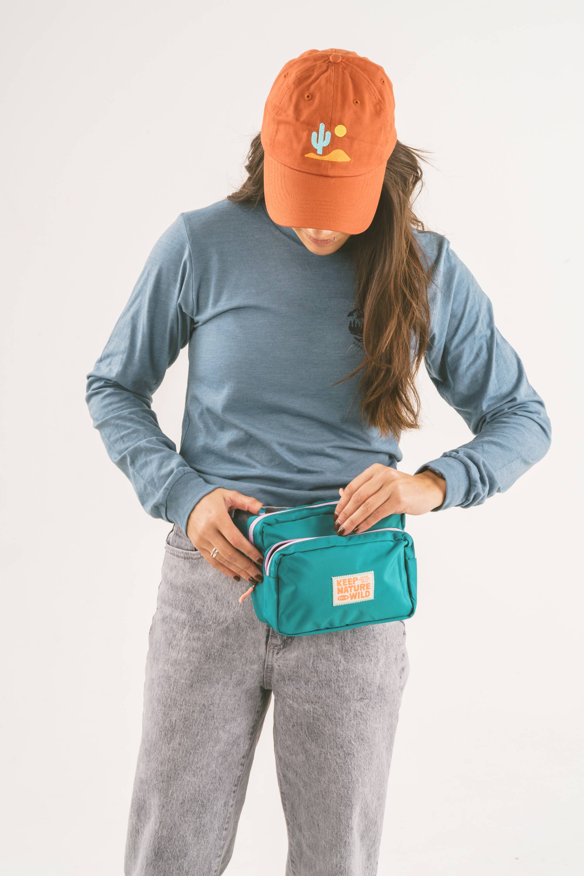 Keep Nature Wild - Wholesale Belt Bag - Unisex - KNW Fanny Pack | Teal/Lavender7