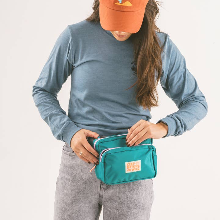 Keep Nature Wild - Wholesale Belt Bag - Unisex - KNW Fanny Pack | Teal/Lavender7