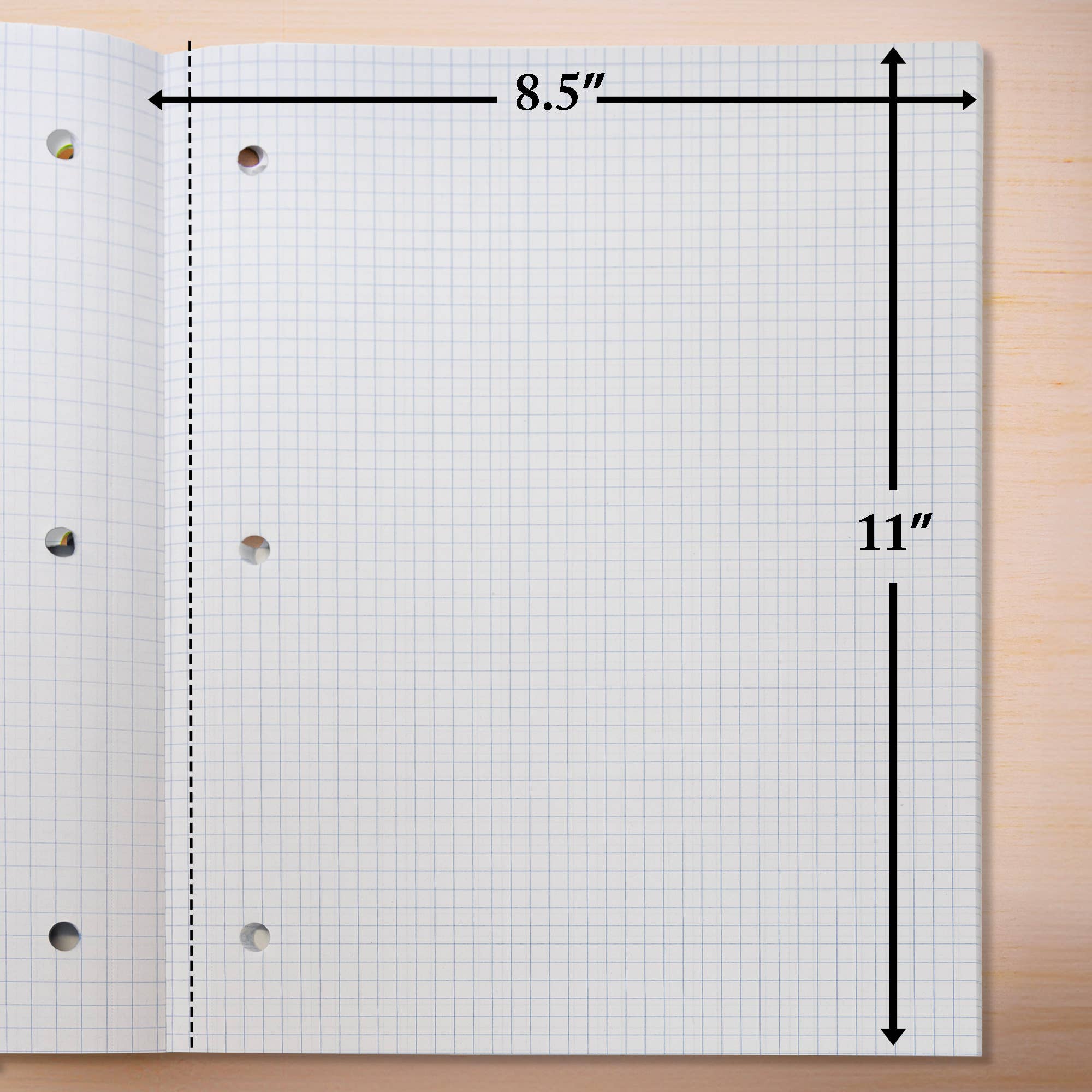 BAZIC Products - Wholesale Notebook - Notebook Reversible, Quad Ruled 8.5" X 11" 80 Ct.3