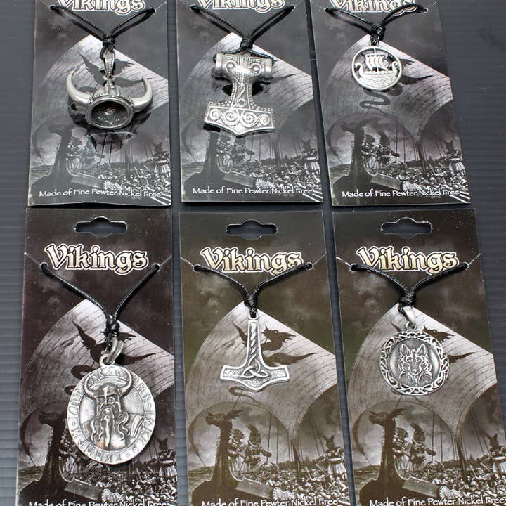 Pewter Viking Necklaces Mix AP116 for wholesale by Western Counties Wholesale