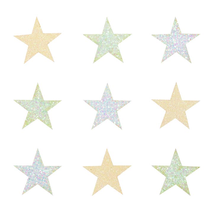 Pegatinas decorativas — Estrellas brillantes — Estrellas nórdicas, tamaño 25 para venta al por mayor de Fabfabstickers