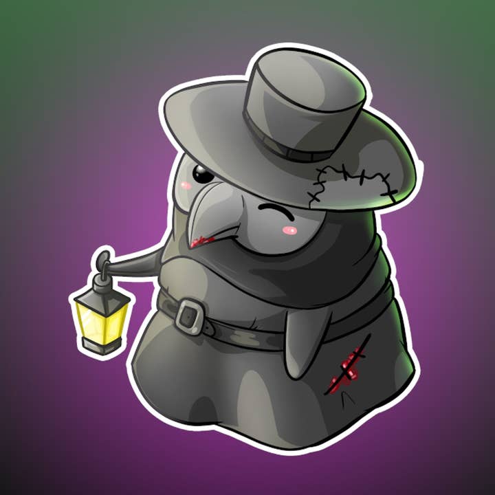 Plague Doctor with Lantern Sticker for wholesale by Mega Kawaii Cuties