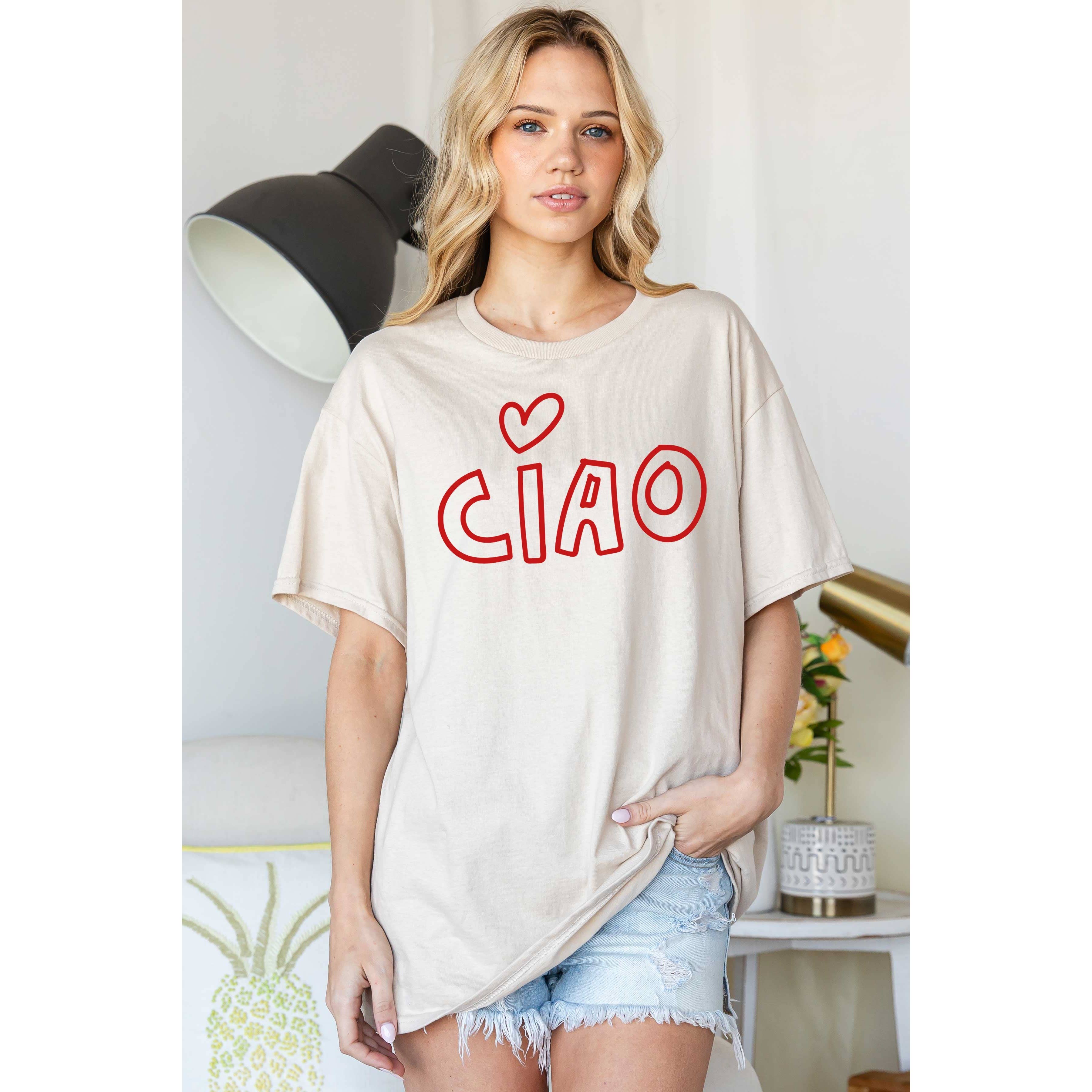 BLUME & CO. - Vente T-shirt à imprimés – femme - T-shirt graphique surdimensionné CIAO HEART3