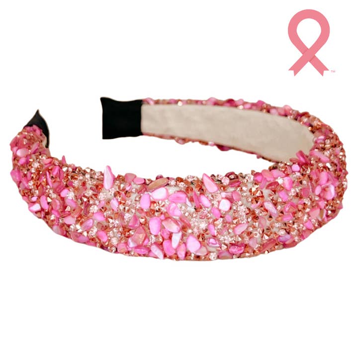 Headbands of Hope | One Purchased One Donated – wholesale Pannband - Dam – All That Glitters Pannband - Rosa | Bröstcancermedvetenhet1