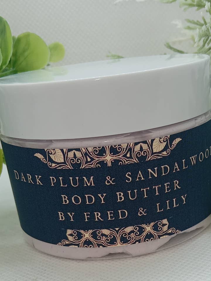 Moisturising Whipped Body Butter- Dark Plum and Sandalwood for wholesale by Fred & Lily Home Fragrance & Cosmetics