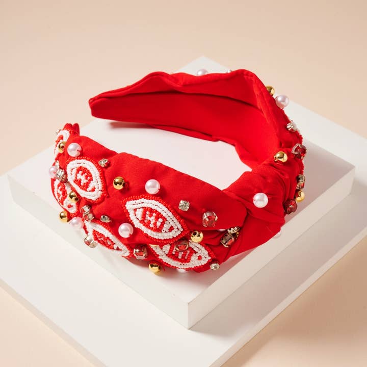 Frem - Wholesale Fashion Headband - Women's - Gameday Pearls and Seed Beads Headband21