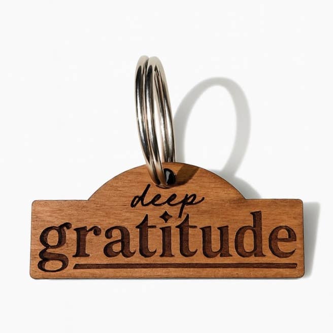Spiritual Whiskey – Großhandel Schlüsselanhänger – Unisex – Deep Gratitude Schlüsselbund//Schlüsselanhänger aus graviertem Holz0