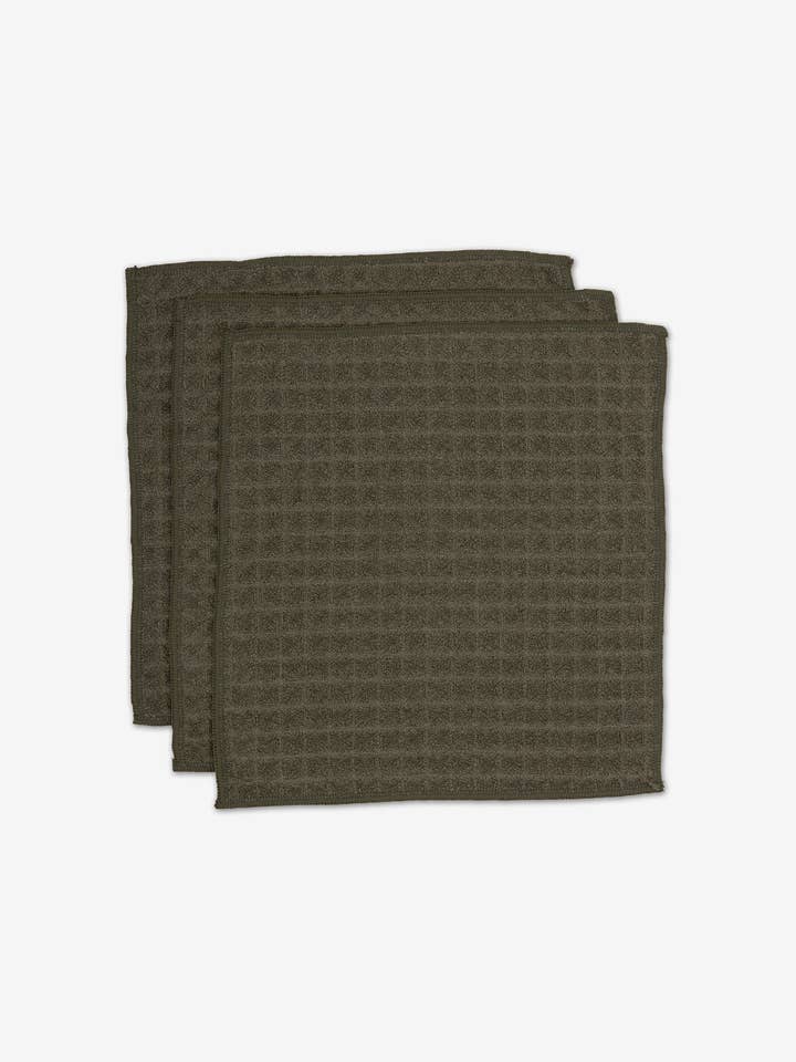 Forest Waffle Washcloth Set for wholesale by Geometry