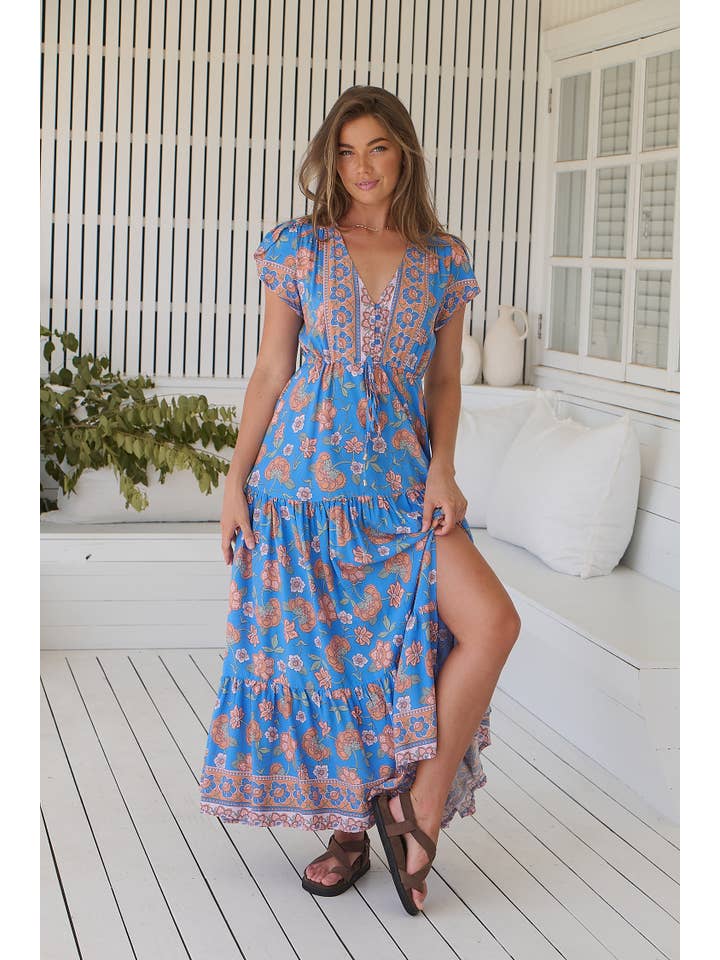 Jaase - Wholesale Dress - Women's - SUNSEEKER PRINT MELISSA MAXI1